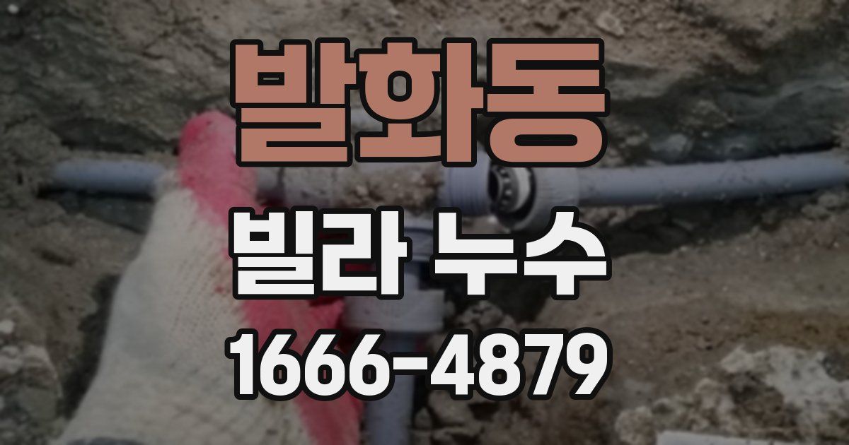 발화동 빌라 누수