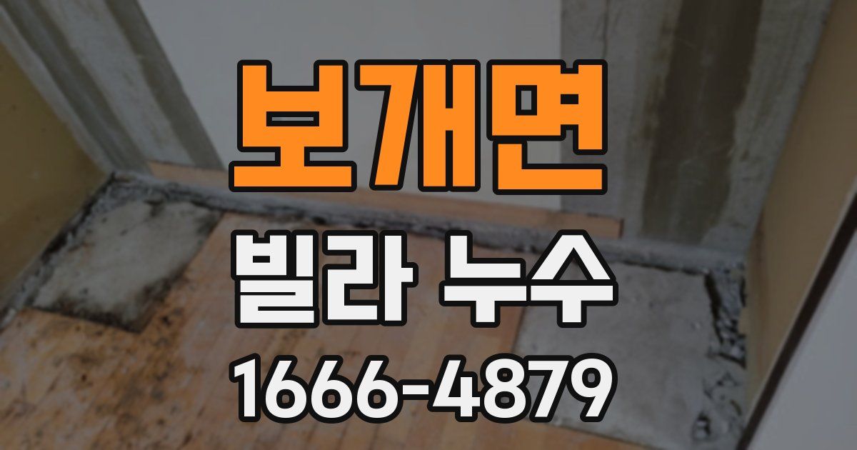 보개면 빌라 누수