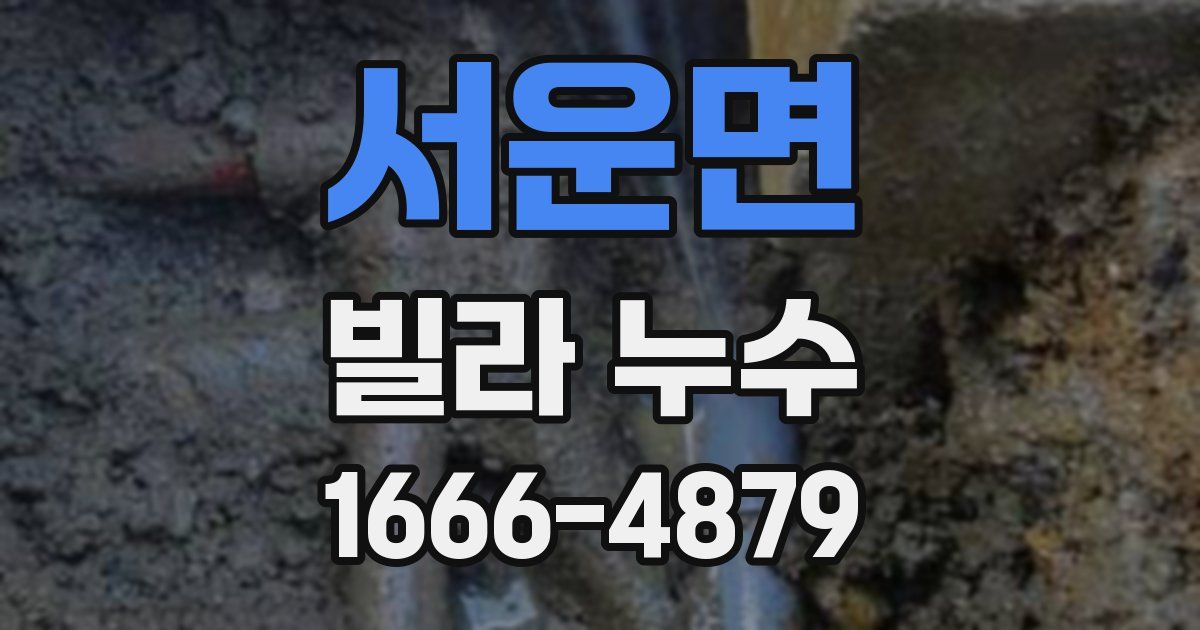 서운면 빌라 누수