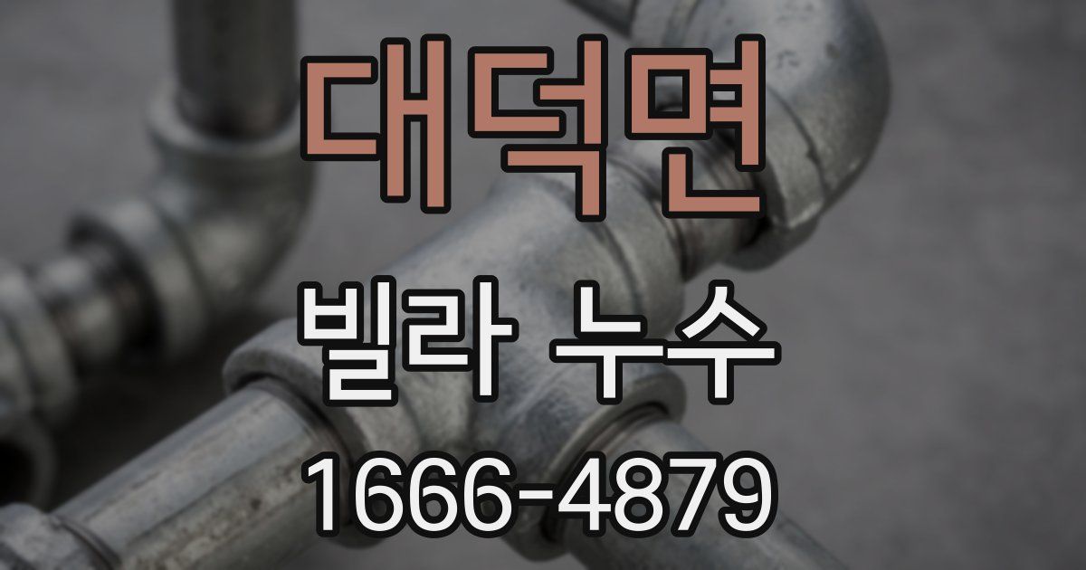대덕면 빌라 누수