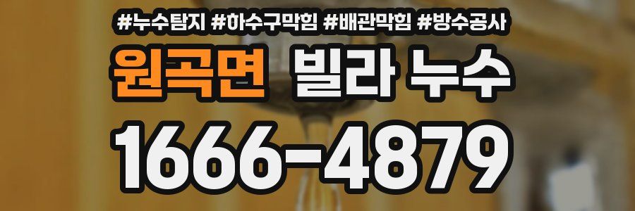 원곡면 빌라 누수