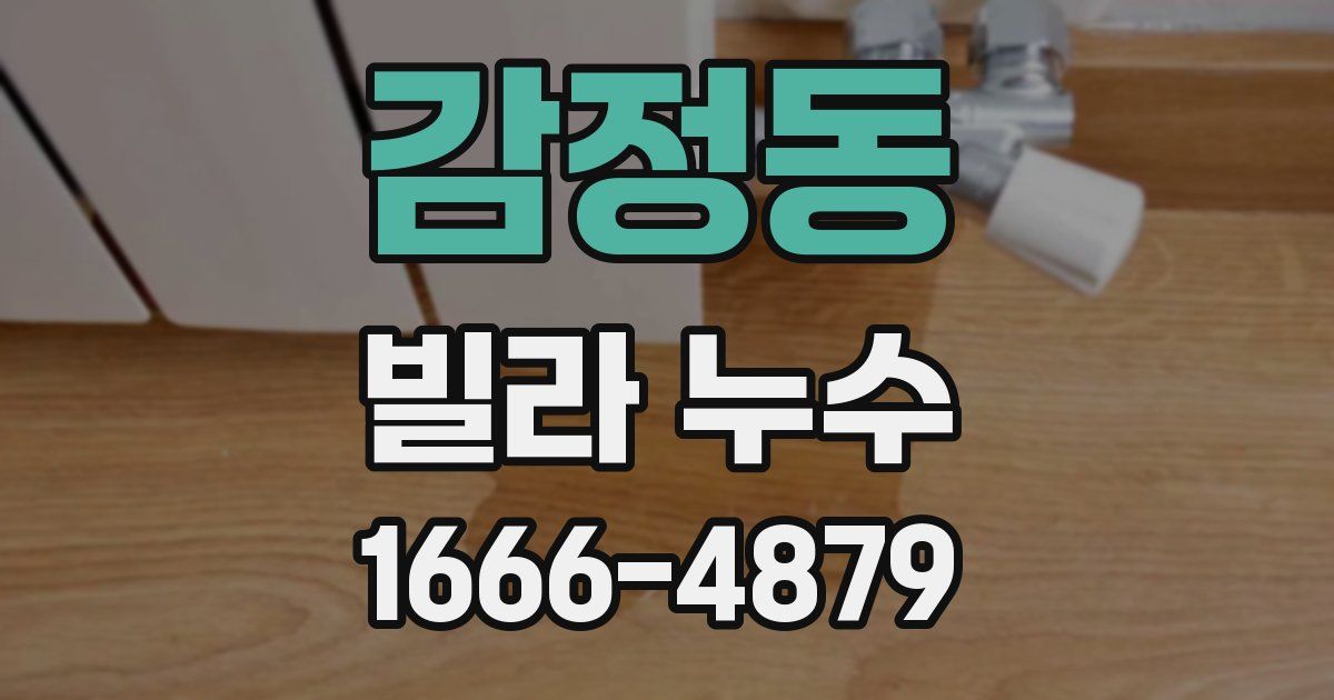 감정동 빌라 누수
