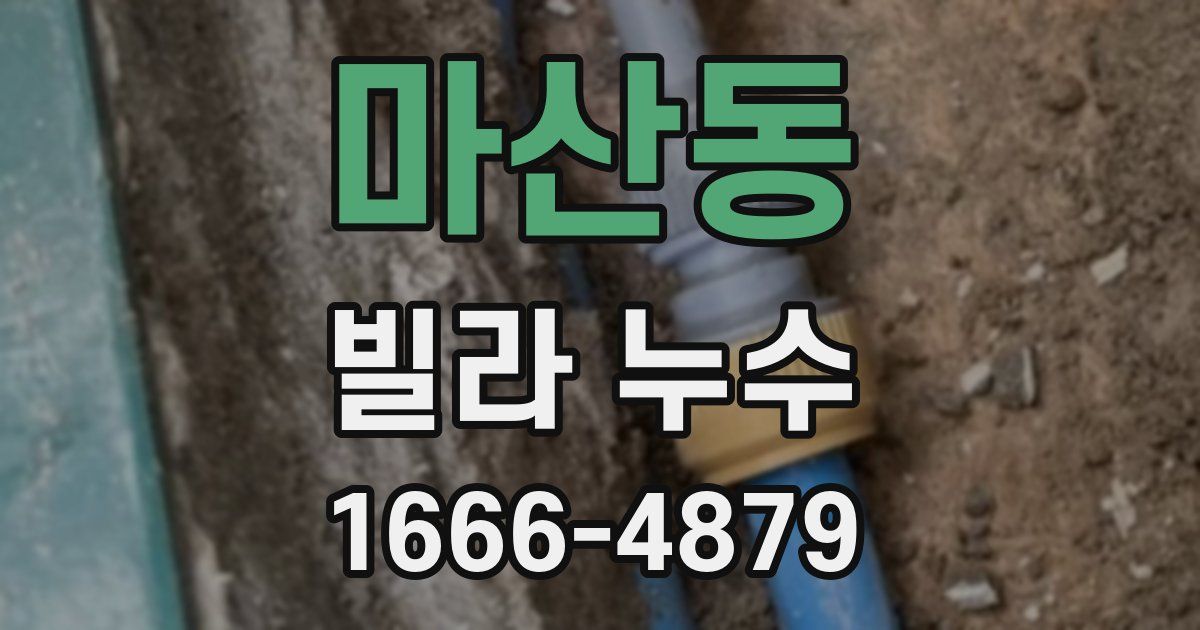 마산동 빌라 누수
