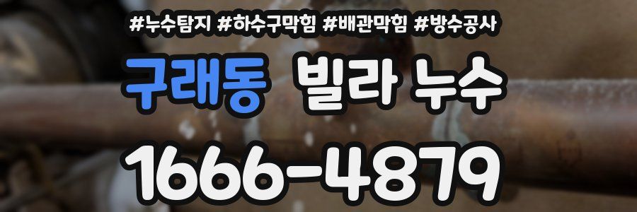 구래동 빌라 누수