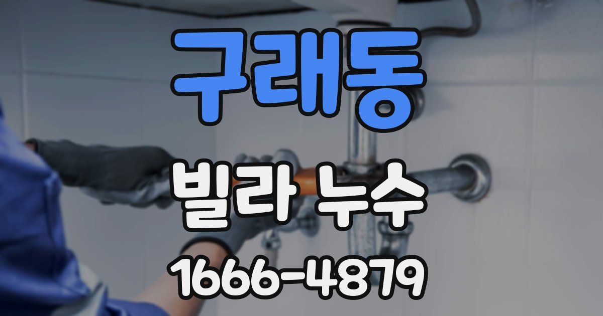 구래동 빌라 누수