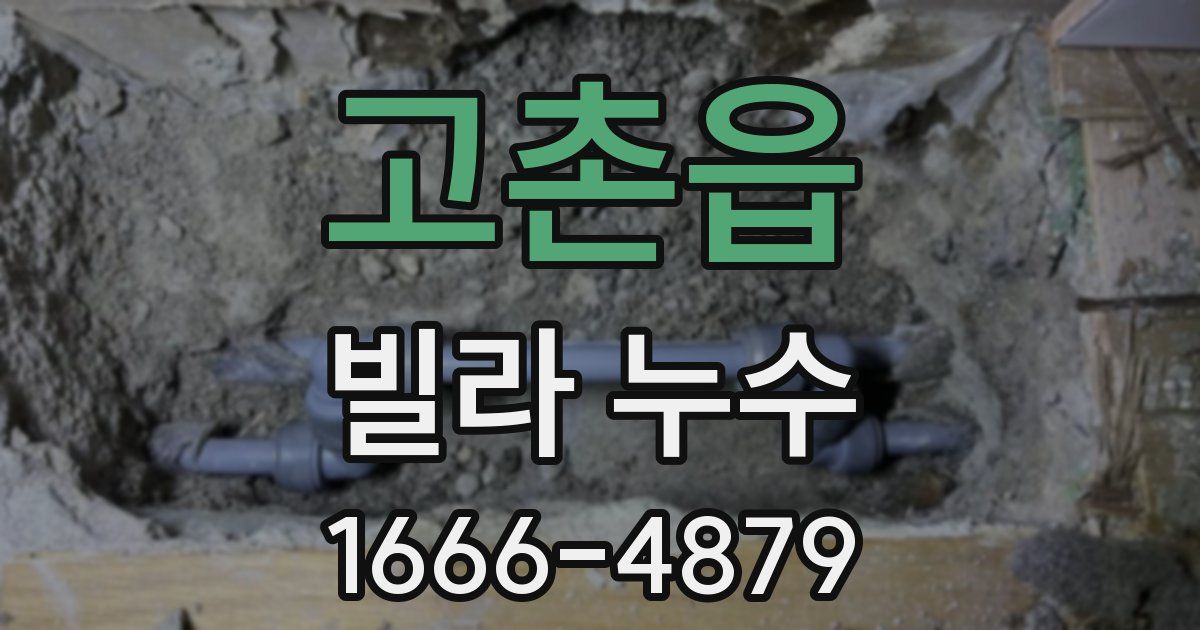 고촌읍 빌라 누수