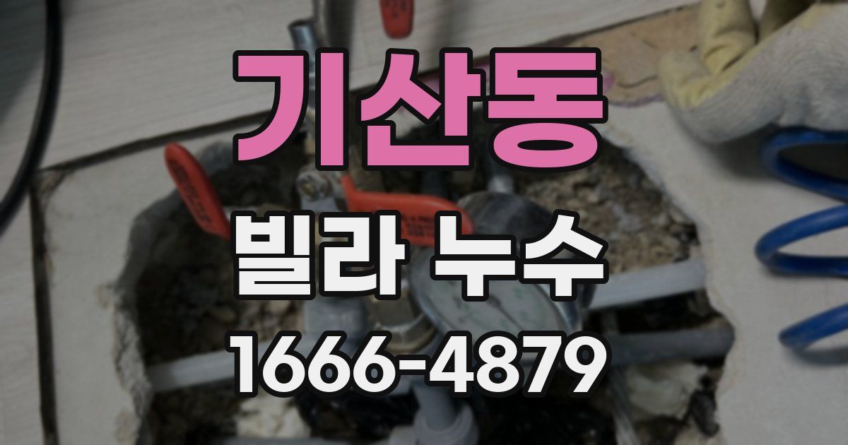 기산동 빌라 누수
