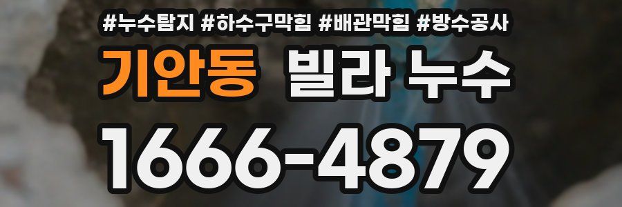 기안동 빌라 누수