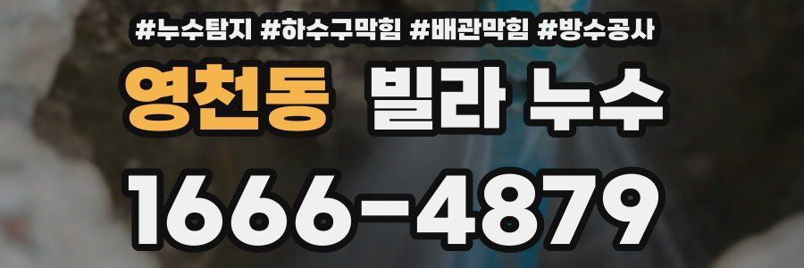 영천동 빌라 누수