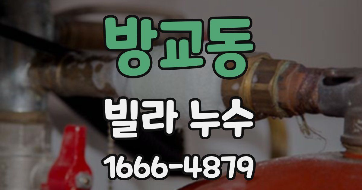 방교동 빌라 누수