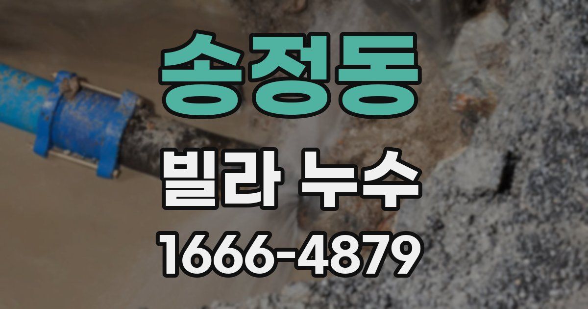 송정동 빌라 누수