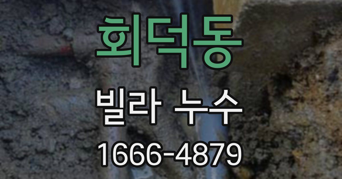 회덕동 빌라 누수