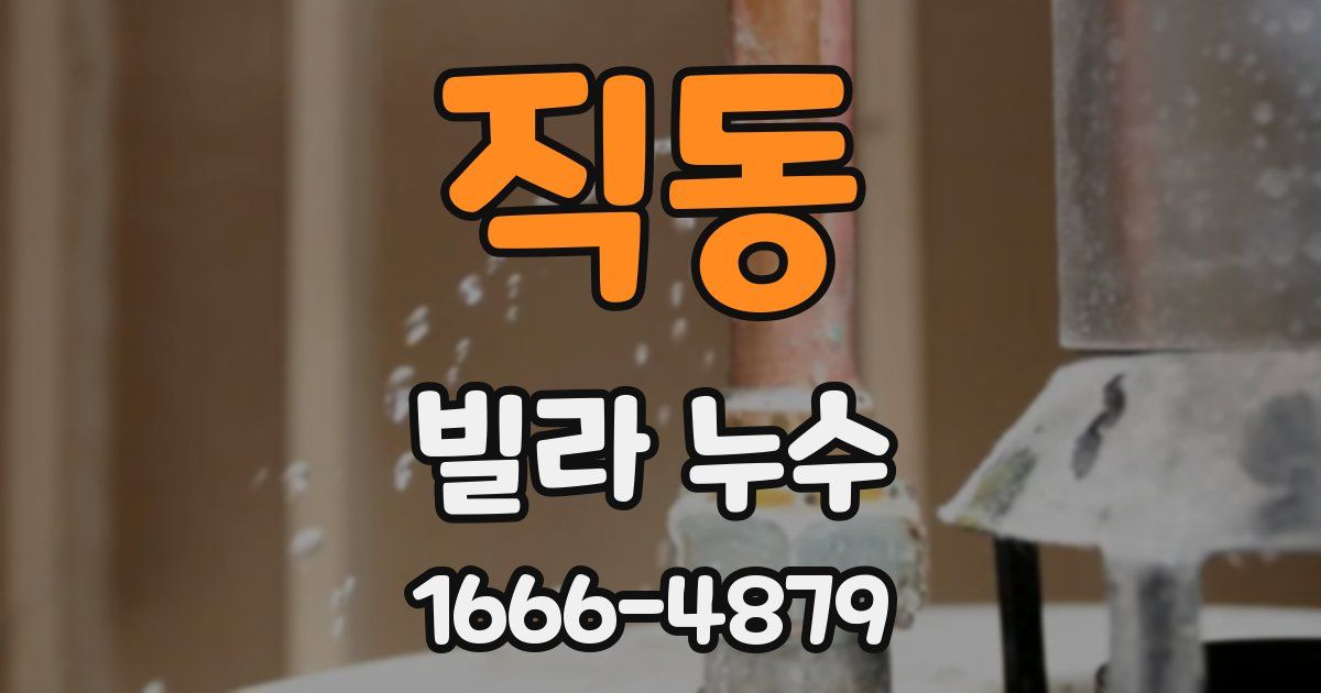 직동 빌라 누수