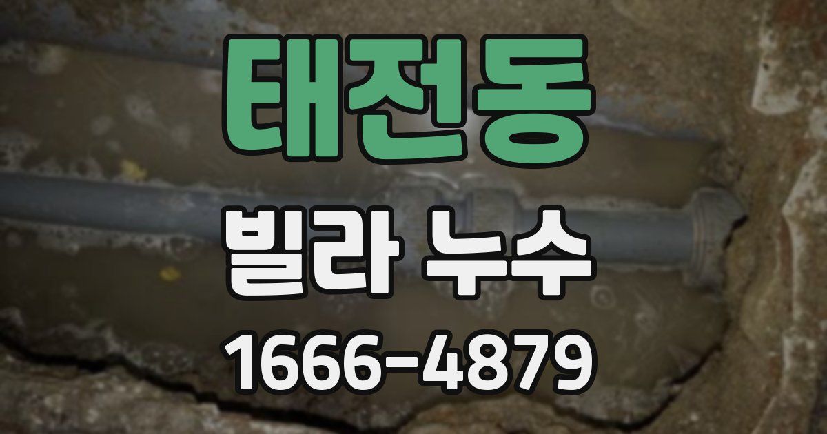 태전동 빌라 누수