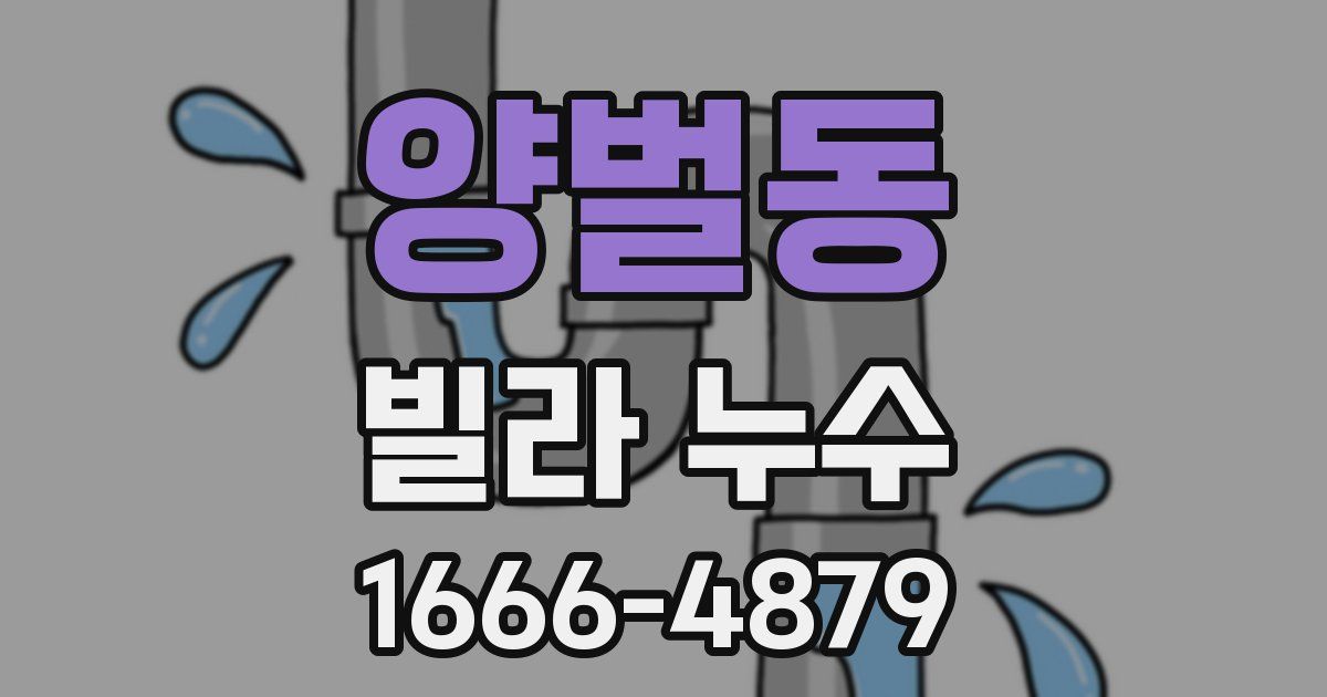 양벌동 빌라 누수