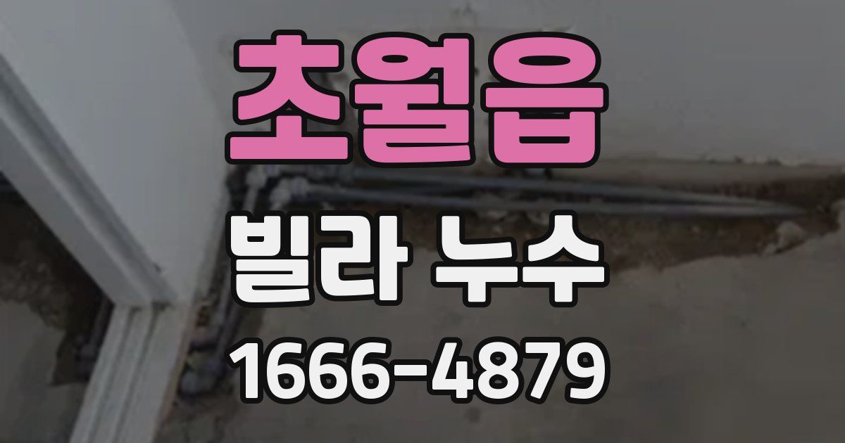 초월읍 빌라 누수