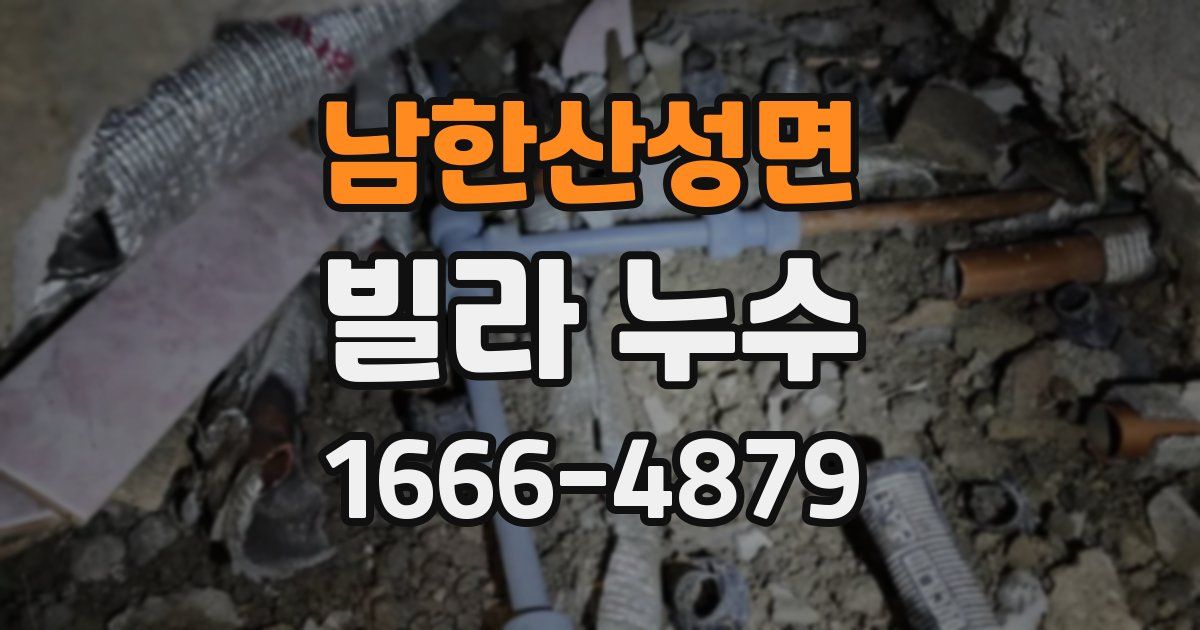 남한산성면 빌라 누수