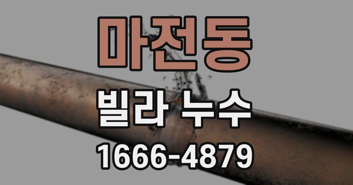 마전동 빌라 누수