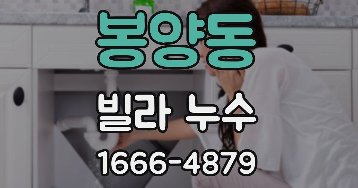 봉양동 빌라 누수
