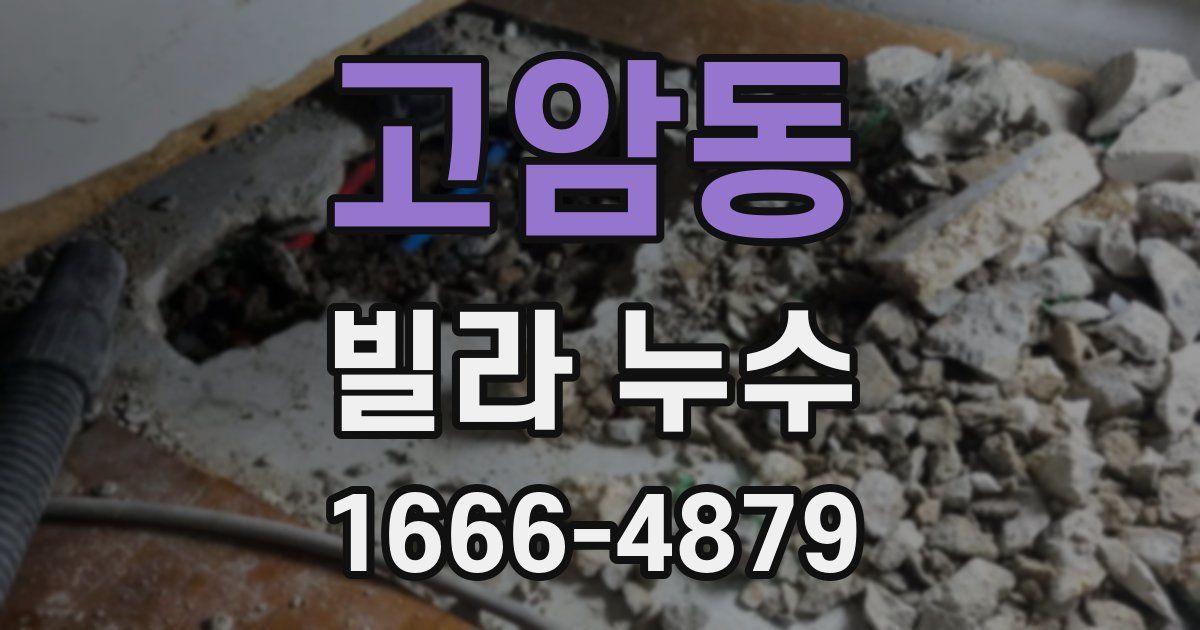 고암동 빌라 누수