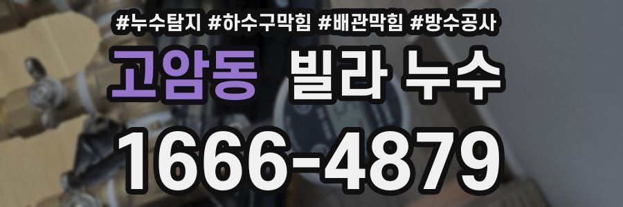 고암동 빌라 누수