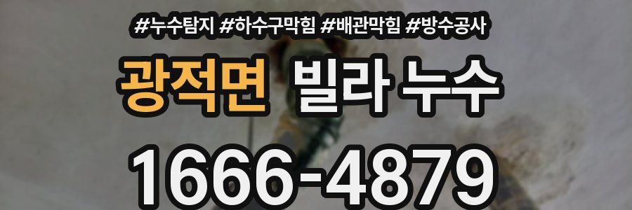 광적면 빌라 누수