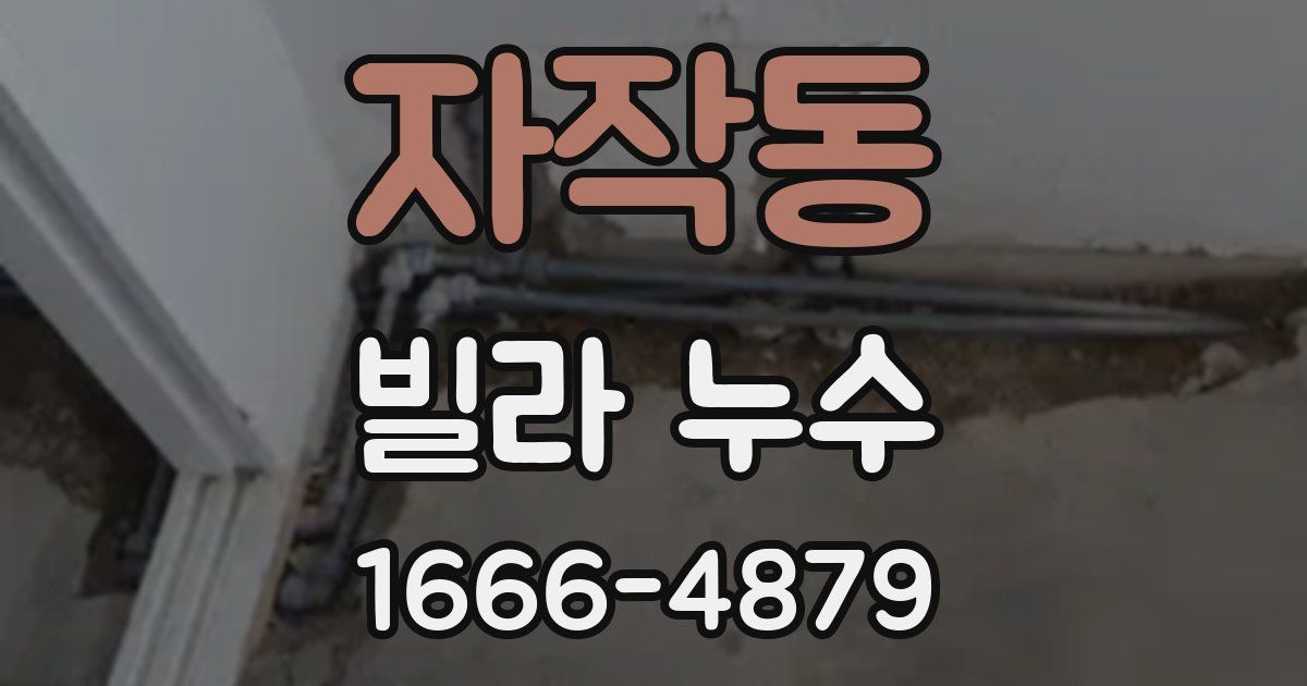 자작동 빌라 누수