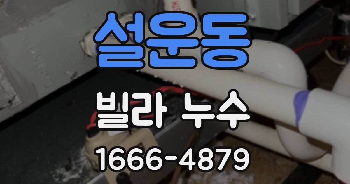 설운동 빌라 누수