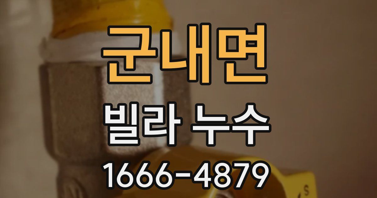 군내면 빌라 누수