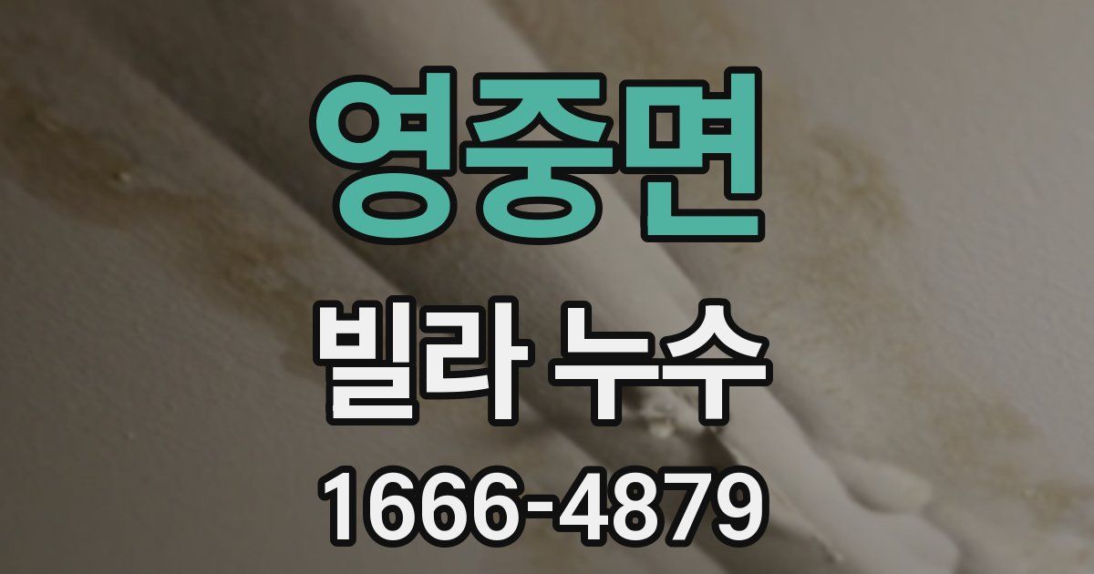 영중면 빌라 누수
