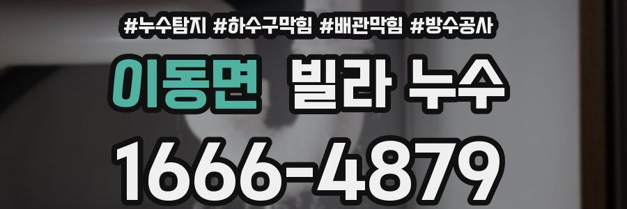 이동면 빌라 누수