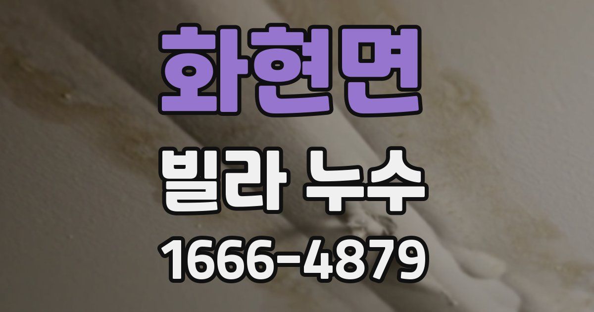 화현면 빌라 누수