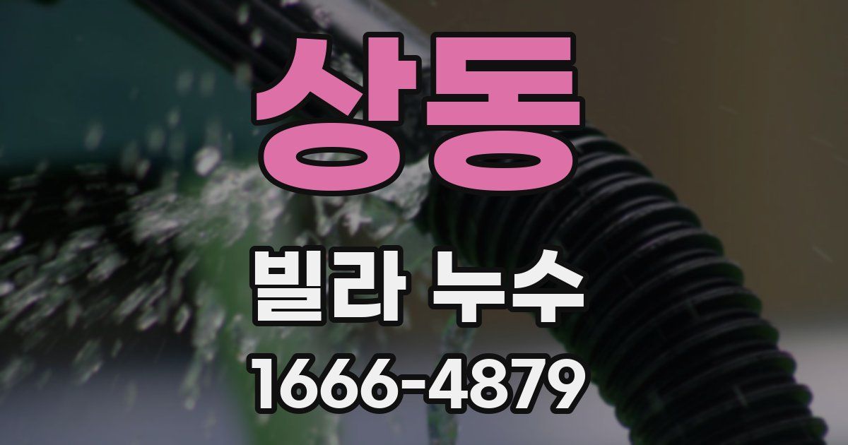 상동 빌라 누수