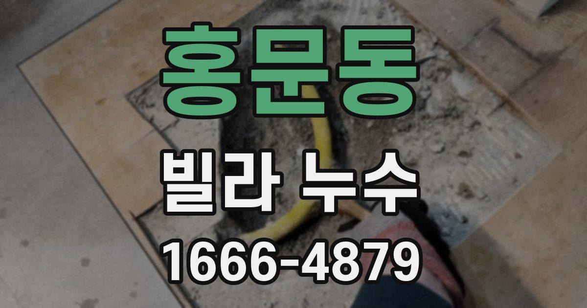 홍문동 빌라 누수