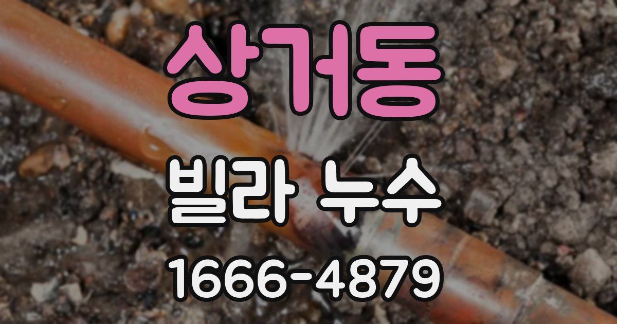 상거동 빌라 누수