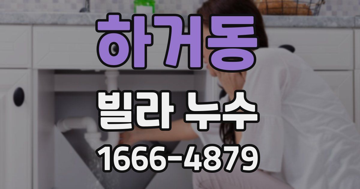 하거동 빌라 누수
