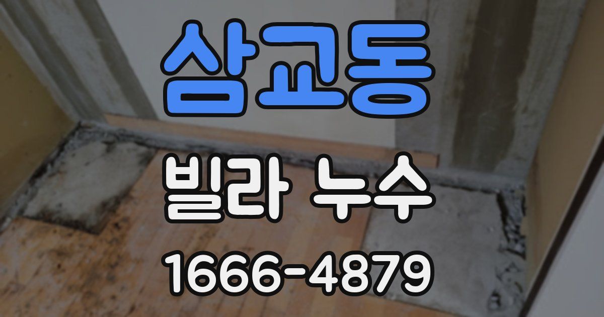 삼교동 빌라 누수