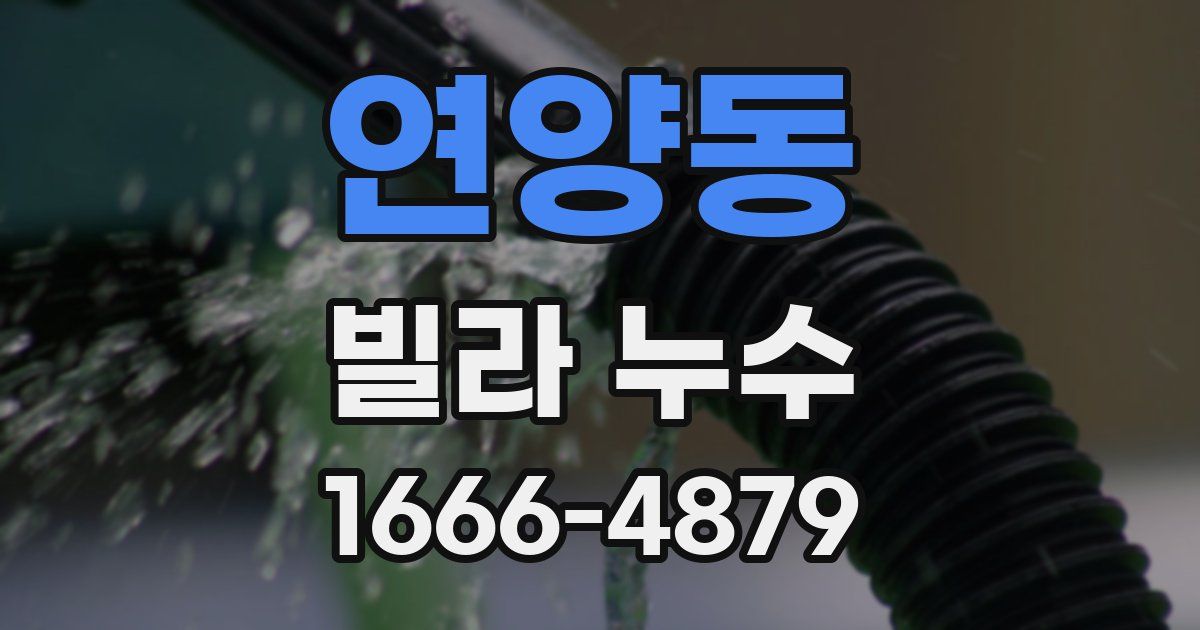 연양동 빌라 누수