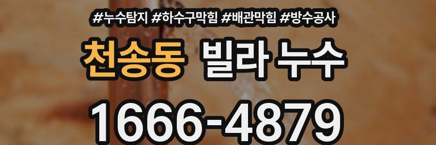 천송동 빌라 누수