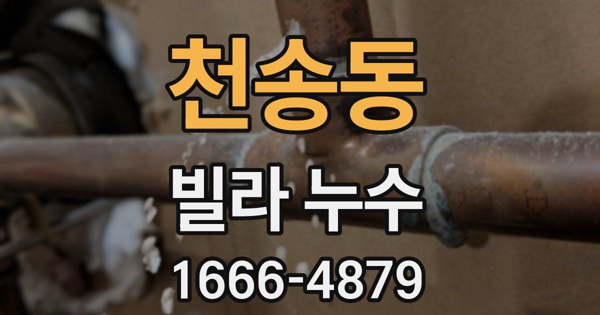 천송동 빌라 누수