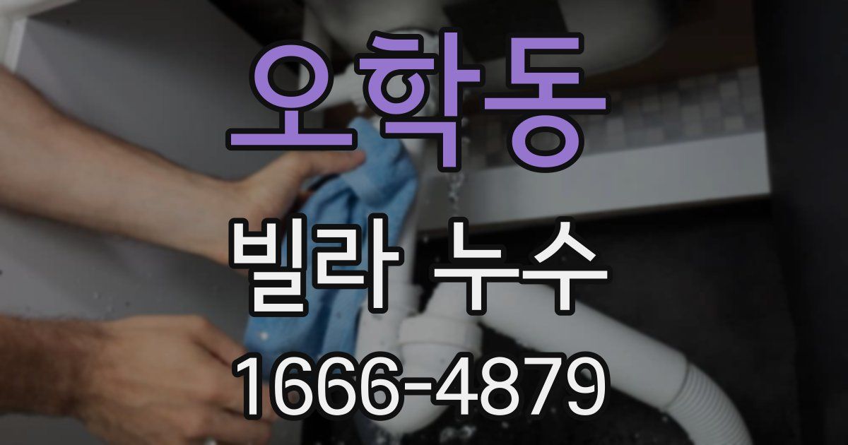 오학동 빌라 누수