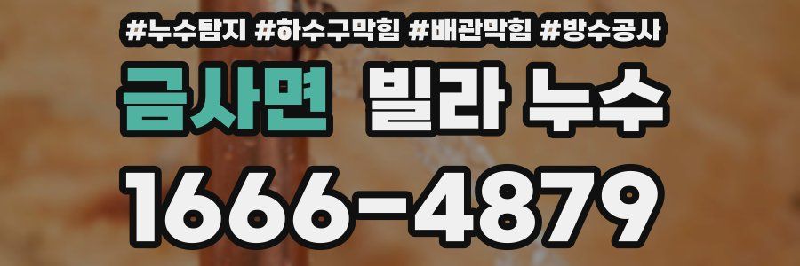 금사면 빌라 누수