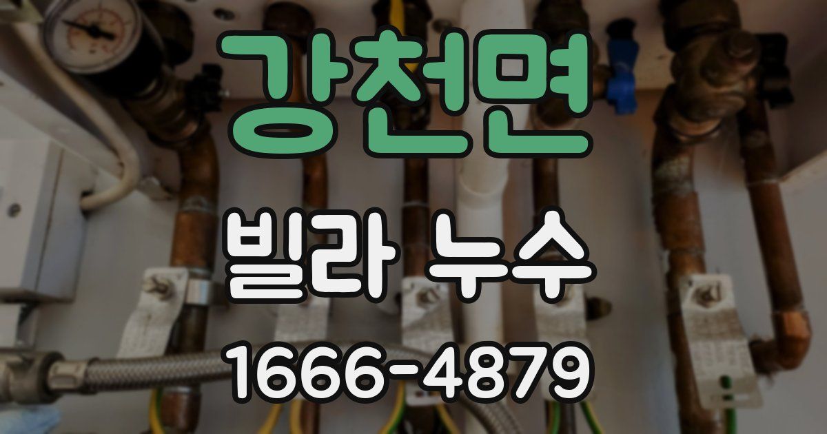 강천면 빌라 누수