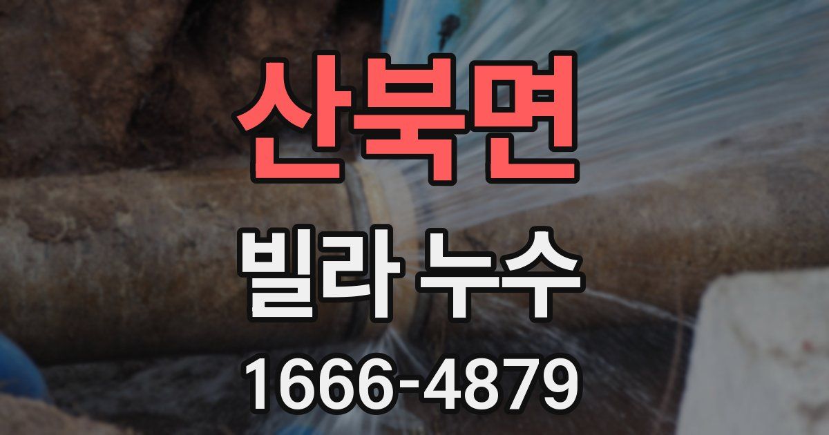 산북면 빌라 누수