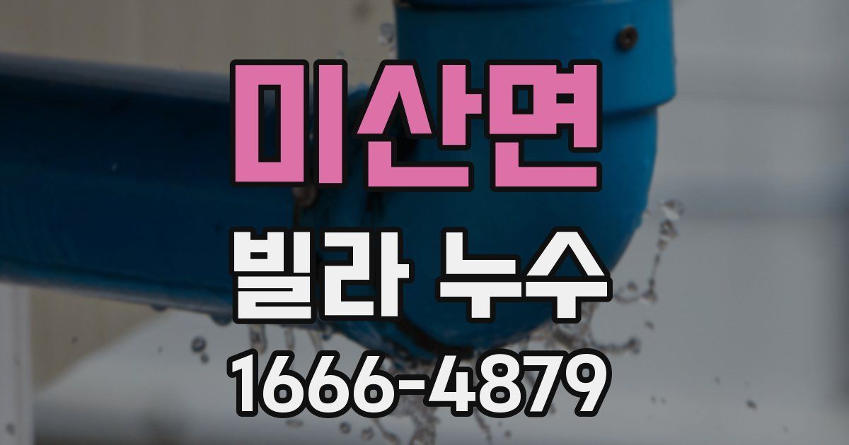 미산면 빌라 누수