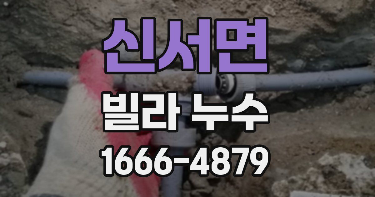 신서면 빌라 누수