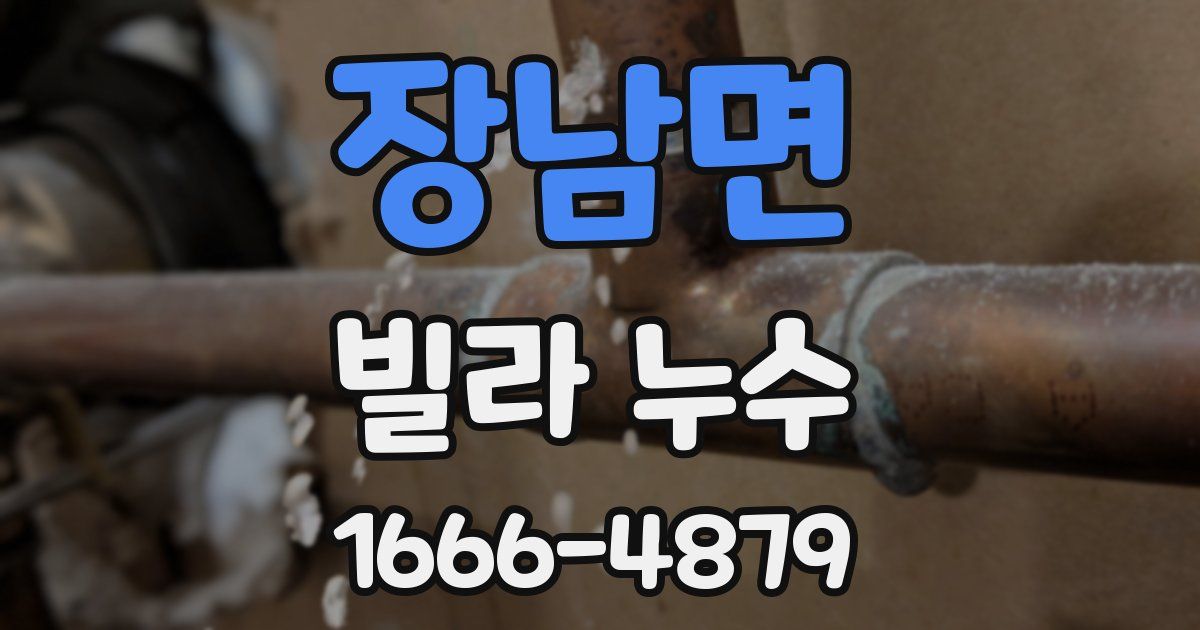 장남면 빌라 누수