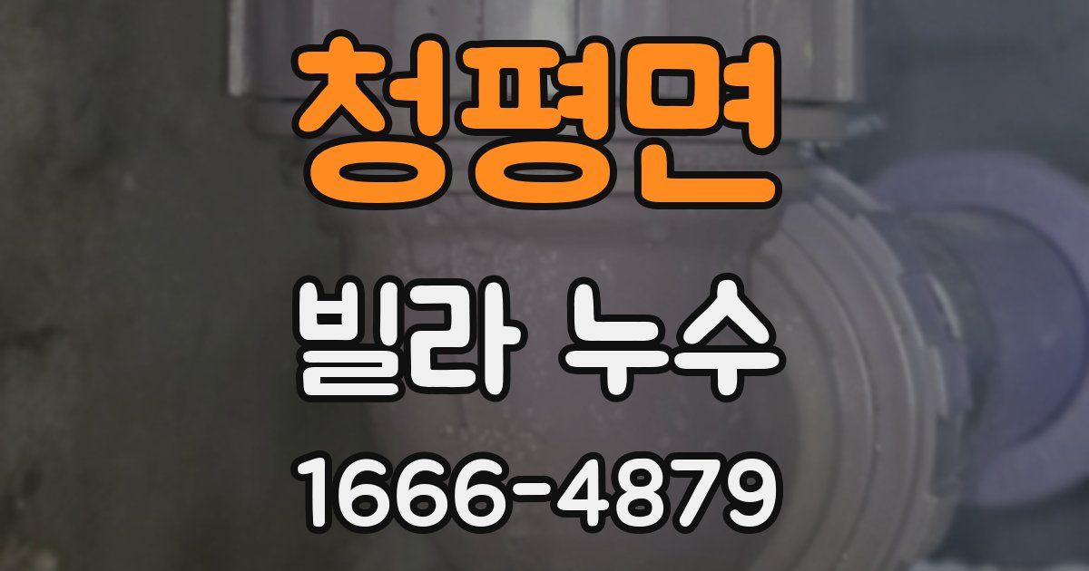청평면 빌라 누수