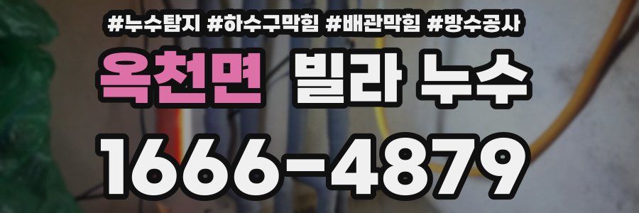 옥천면 빌라 누수