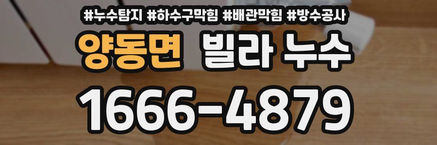 양동면 빌라 누수